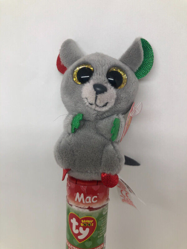 TY Mini Beanie Boo MAC the mouse Collectible toy Topper - EUC in Arts & Collectibles in Calgary - Image 2