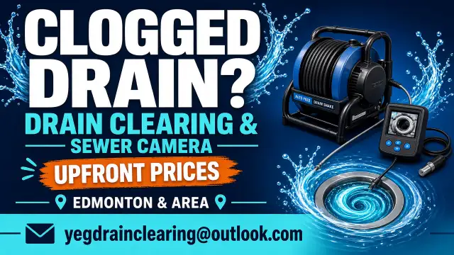 Drain Clearing & Sewer Camera - Edmonton - Upfront Prices