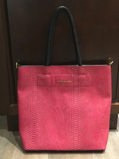 Michael Kors Red Snakeskin Tote, View more
