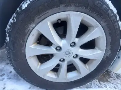 Got a used set of 205 60 16 General Altimax winter tires with 70% threads left on Nissan Sentra Rims...