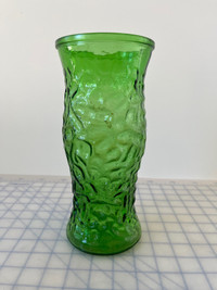 Flower Vase vintage green glass