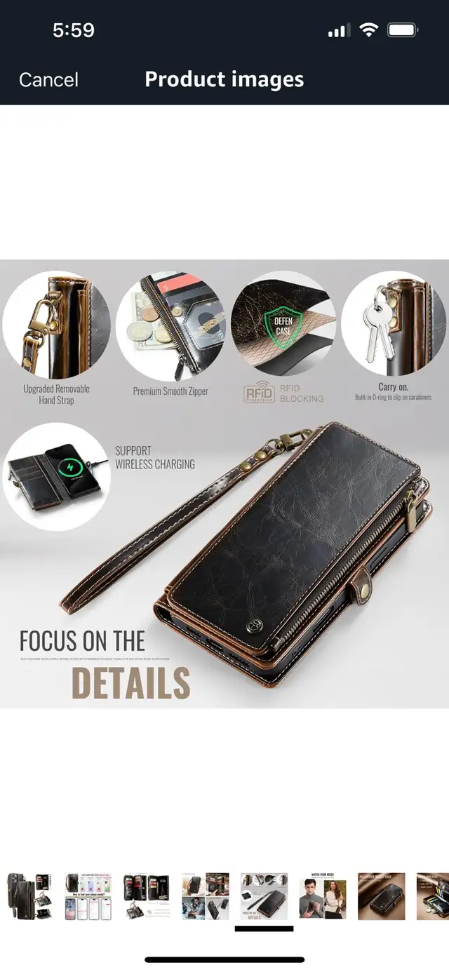 NEW-Defencase iPhone 16 Pro Wallet Case with Zipper in Cell Phone Accessories in Mississauga / Peel Region - Image 3