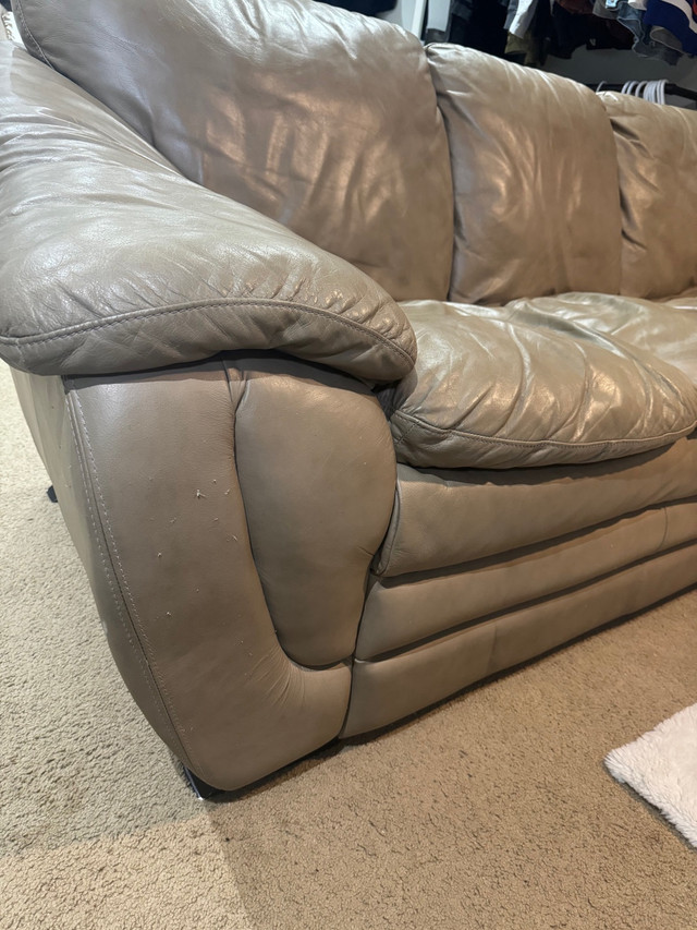 LEATHER SOFA FOR SALE  in Couches & Futons in St. Albert - Image 4