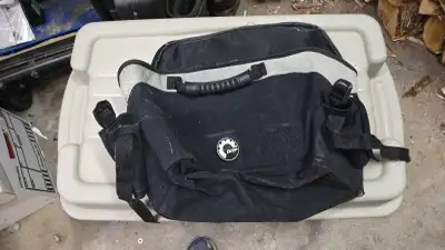 BRP cloth carry bag for use on an ATV or Skidoo. Carrying strap and Handle . Great shape