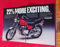 VINTAGE 1981 KAWASAKI 305 CSR ORIG MOTORCYCLE AD - AFFICHE MOTO