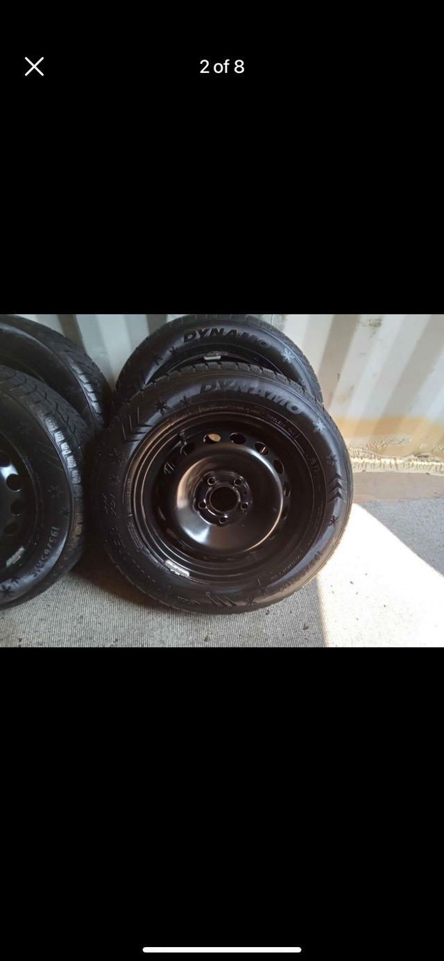 Set of 4 DYNAMO winter tires with rims (195 65 15) pattern (5×11 in Tires & Rims in Oakville / Halton Region - Image 4
