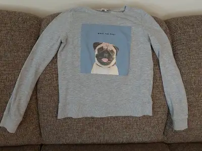 Ladies "What The Pug" longsleeve shirt Great shape Ladies small $10 Pickup west of Bowness (Valley R...