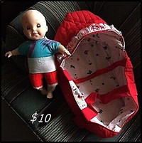 Doll with Bunting Bag $10