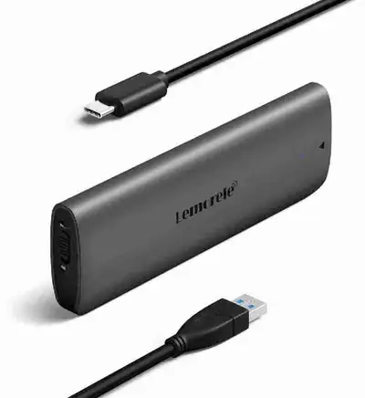 Lemorele M.2 NVMe SSD Enclosure Tool Free USB C External PCIe B+, View more