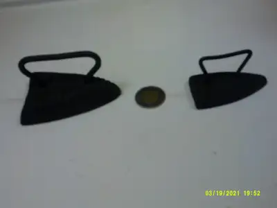 2 x cast iron irons, View more