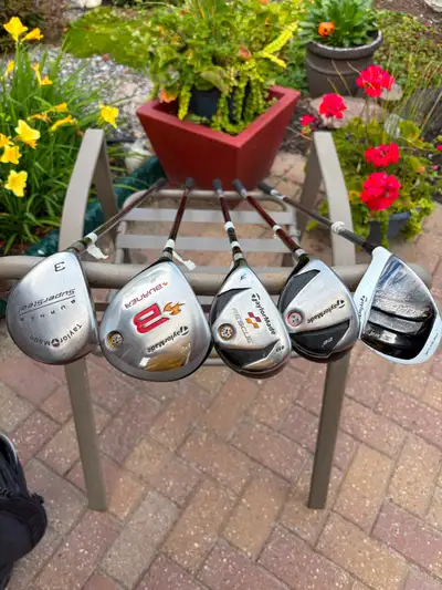 LH-TaylorMade3W Stiff$40, 3Burner SFlex 80$, 3Rescue(sold),50$,R, View more