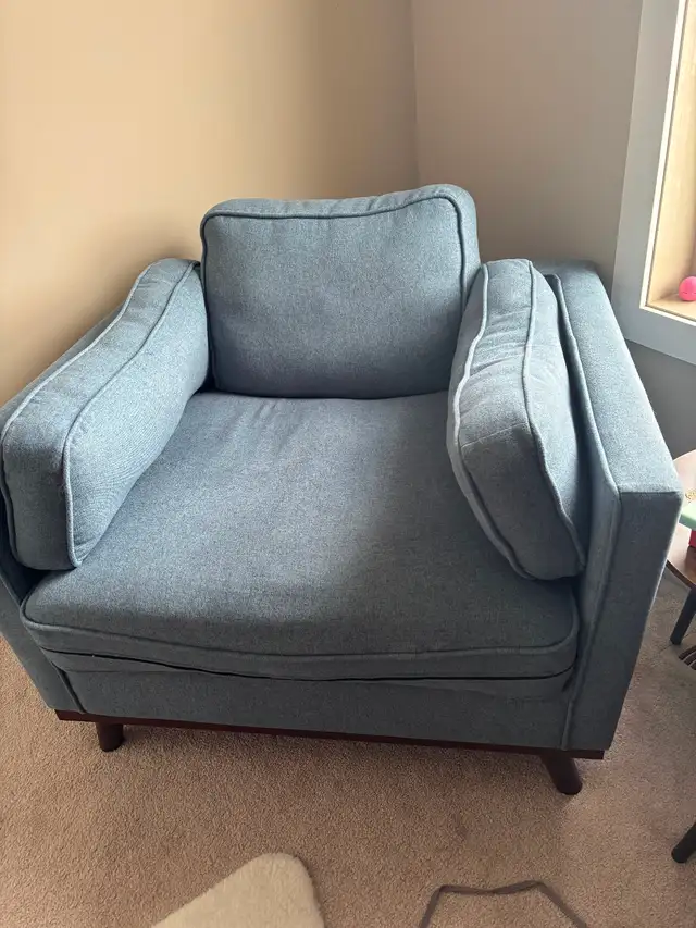 Blue statement chair