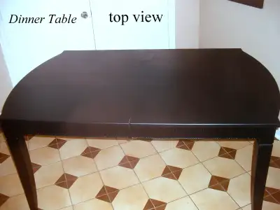 Dining Room Table for 6-8 people, wood, black, rectangular, View more