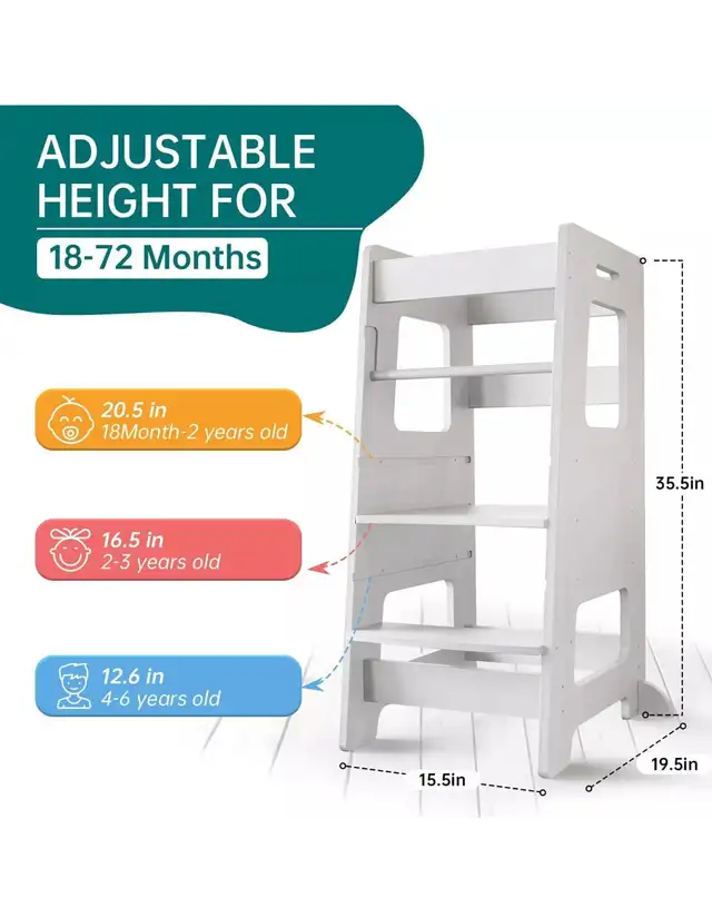 New Kitchen Step Stool, WOOD CITY Toddler Kitchen Stool in Other in Markham / York Region - Image 4