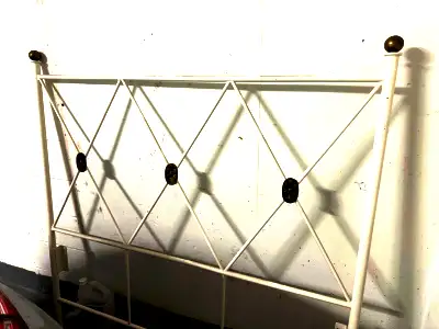 Antique wrought iron head board for double bed, View more