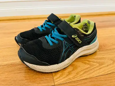 Asics PRE CONTEND 7 Kids Size 2 Running Shoes Black / Blue, View more