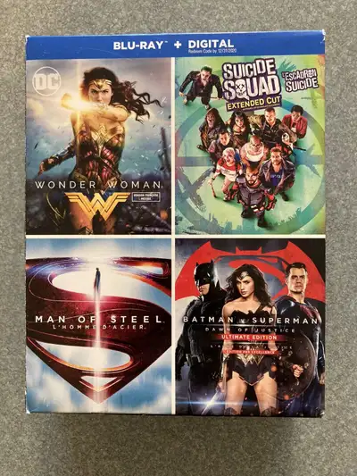 DC 4 bluray set Wonder Woman Suicide Squad Batman v Superman , View more