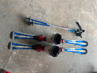 110cm Elan skis with size 21 boots and poles