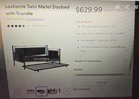 Daybed - Twin Metal with Trundle