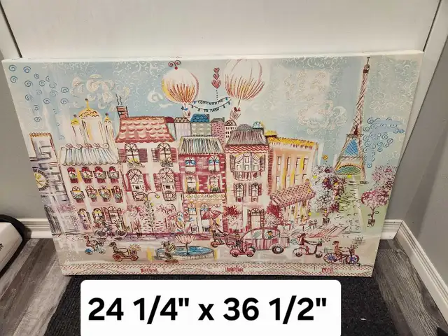 Paris Scene Canvas Art in Home Décor & Accents in Ottawa - Image 2