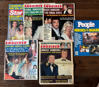 Lot of 6 x 1980's Tabloid Mags Star National Enquirer +