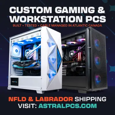 Hey Newfoundland & Labrador! Astral Computers is a desktop computer building, sales and service comp...