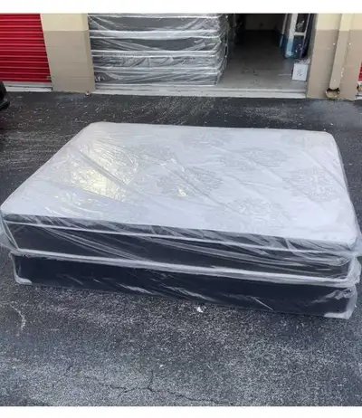 Brand New Mattress , bed frame , Box spring up for sale now, View more