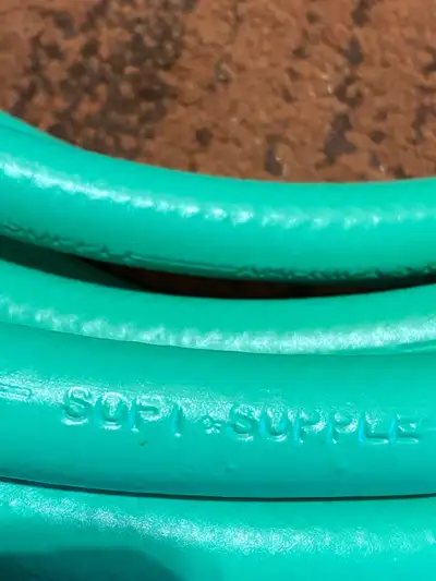 5/8 x 50 feet water hose. New never been used. Soft and supple. Original price was 65 dollars.