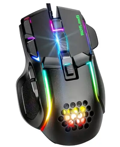 WolfLawS Wired Gaming Mouse, Computer PC Gaming Mice USB Mouse, View more