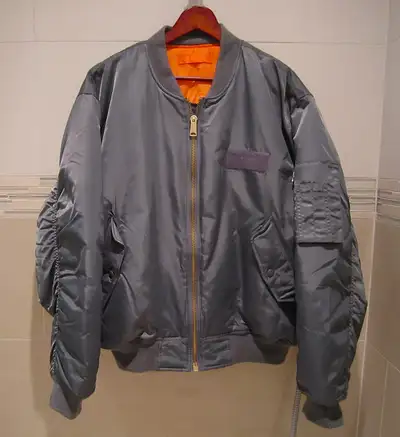 Mens Bomber Flight Jacket USAF replica Green Large, View more