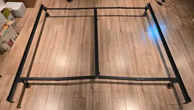 Deluxe Full/Queen/King Metal Bed Frame with Caster Wheels, View more