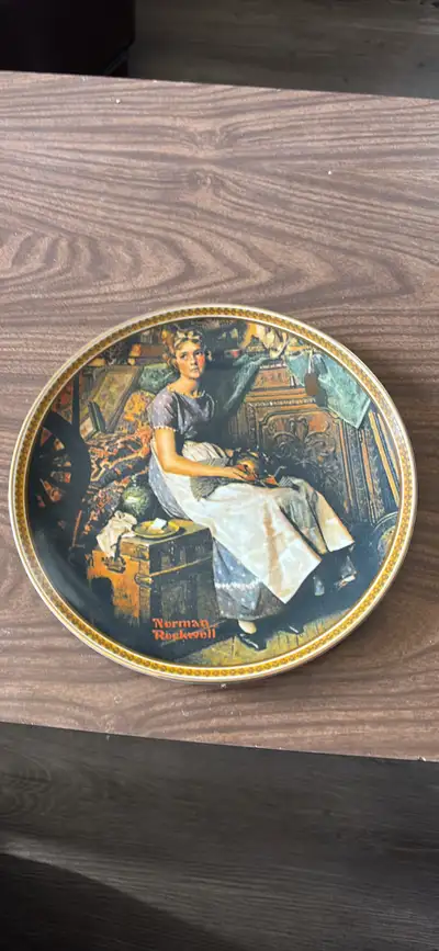 “Dreaming In The Attic” Collectable Norman Rockwell plate.