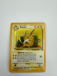 Pokémon TCG Raichu Fossil 14/62 Holo Unlimited Holo Rare