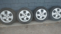 Steel rims and Goodyear Eagle RSA tires