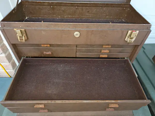 Kennedy 7 Drawers 2 Bay Machinist Tool Chest No Keys It Has Lock in Tool Storage & Benches in Windsor Region - Image 9