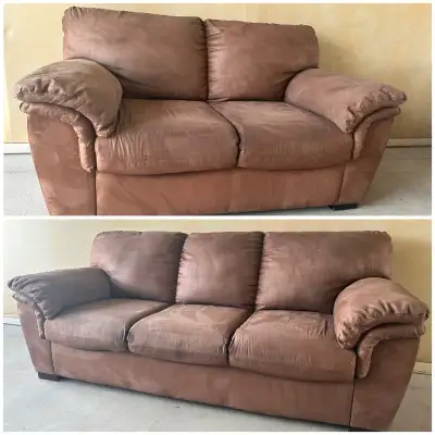 DELIVERY AVAILABLE! MICROFIBER SOFA + LOVESEAT FOR $350!, View more