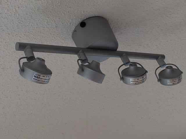 IKEA ceiling light fixture, brushed aluminium in Indoor Lighting & Fans in Calgary - Image 2