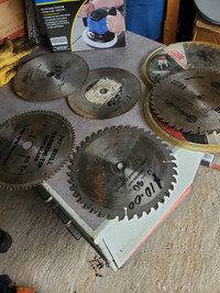 Assorted 10" table saw blades