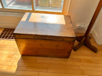 Antique wooden trunk