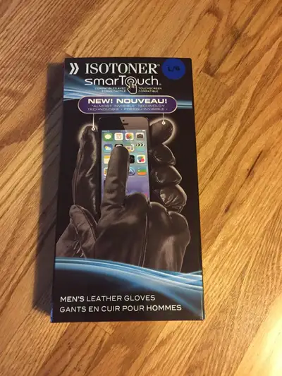 Brand new men’s large leather. Touch screen compatible. Never used.