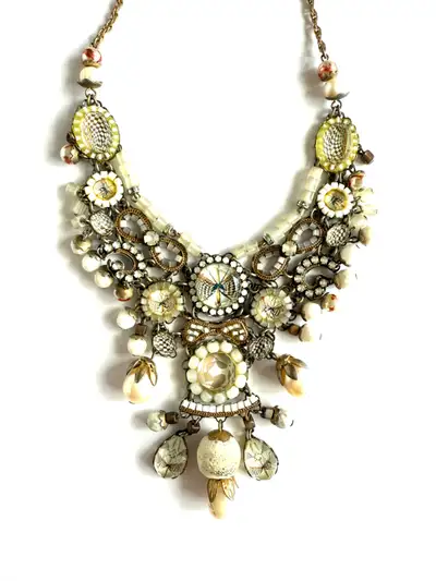Ayalar Bar Vintage Handmade Beaded Necklace, View more