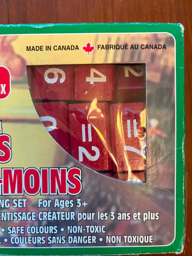 Vintage Wood'n Fun Plus Minus Creative Learning Set Wooden Block in Toys & Games in City of Toronto - Image 6