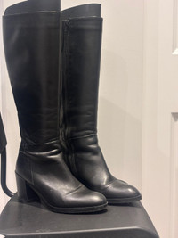 Giodano Ladies Black Leather Boots