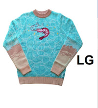 Bison Wares Shrimp Knit Sweater Size Large- LIKE NEW