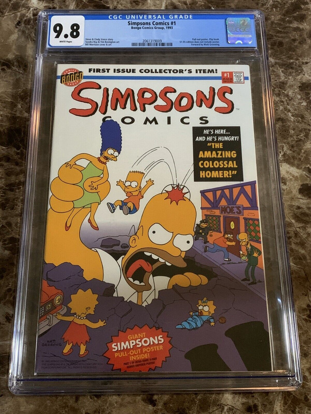 Simpsons Comics #1 CGC 9.8! in Comics & Graphic Novels in Windsor Region