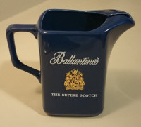 Vintage Ballantine's "The Superb Scotch"  Cobalt Blue Pitcher