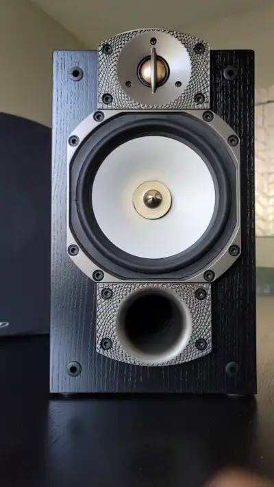 The highly regarded Paradigm Studio 20 v5 bookshelf speakers. Wood grain black. I am the original ow...