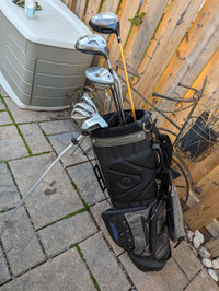 Golf clubs. RH. Like new Stand bag included 