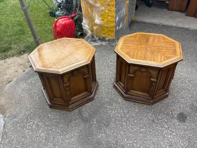 Free delivery used Vintage Octagon End Tables (Pair), View more