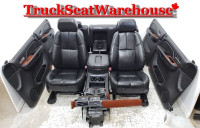 Chev Silverado 2013 Black Leather Truck Seats Interior GMC Sierr
